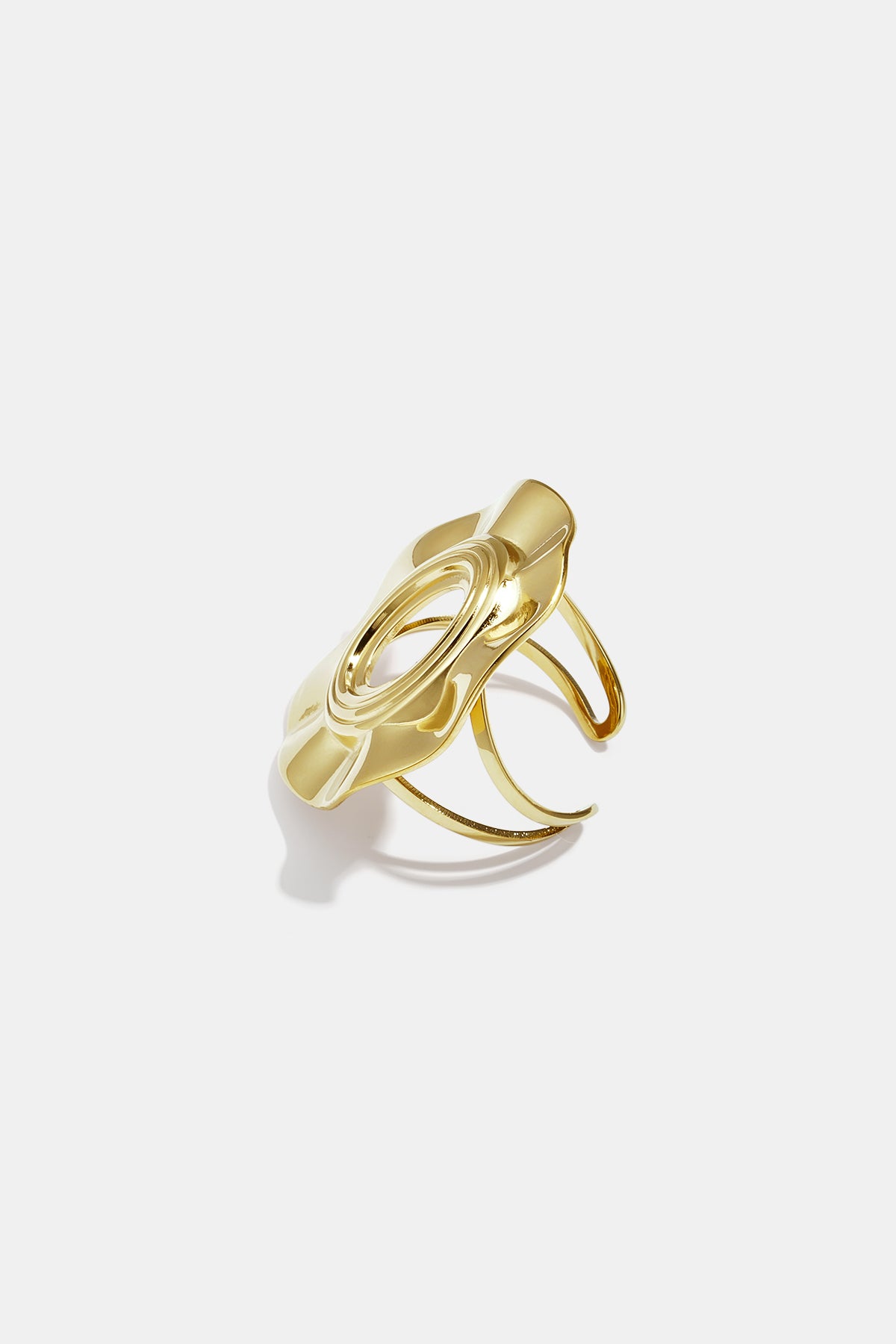 Minimalistische Ringe aus Edelstahl, unregelmäßige Form, schlichte Alltags-Serie, Damenschmuck