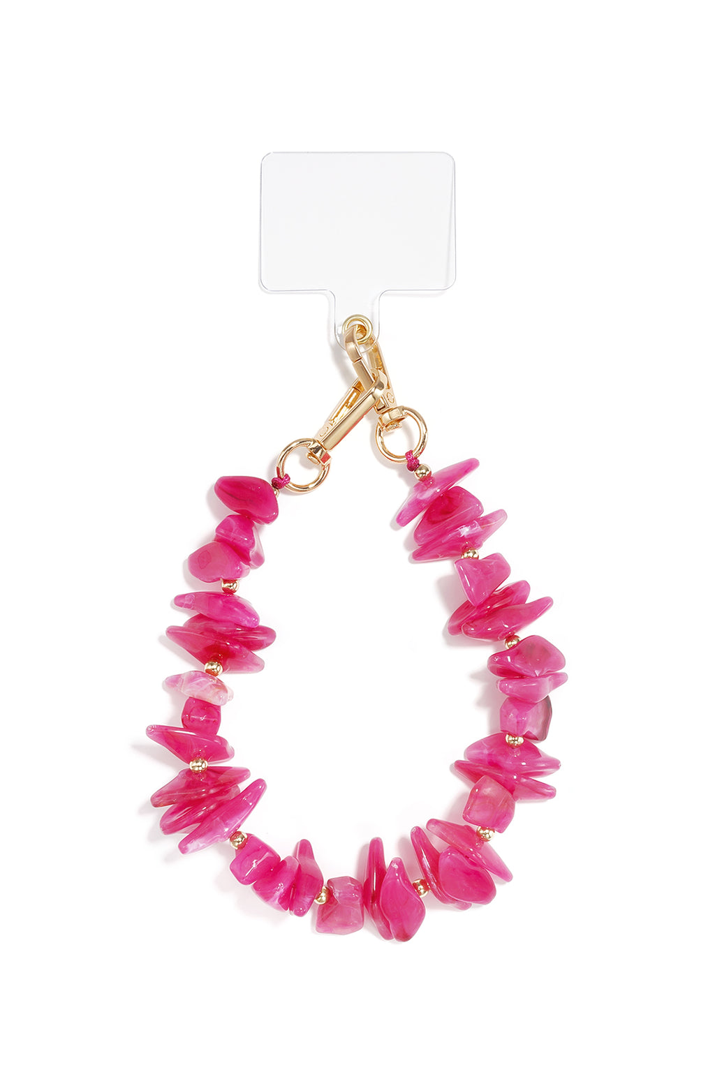 Handykette aus Perlen, schlichtes Acryl, Alltagsaccessoire