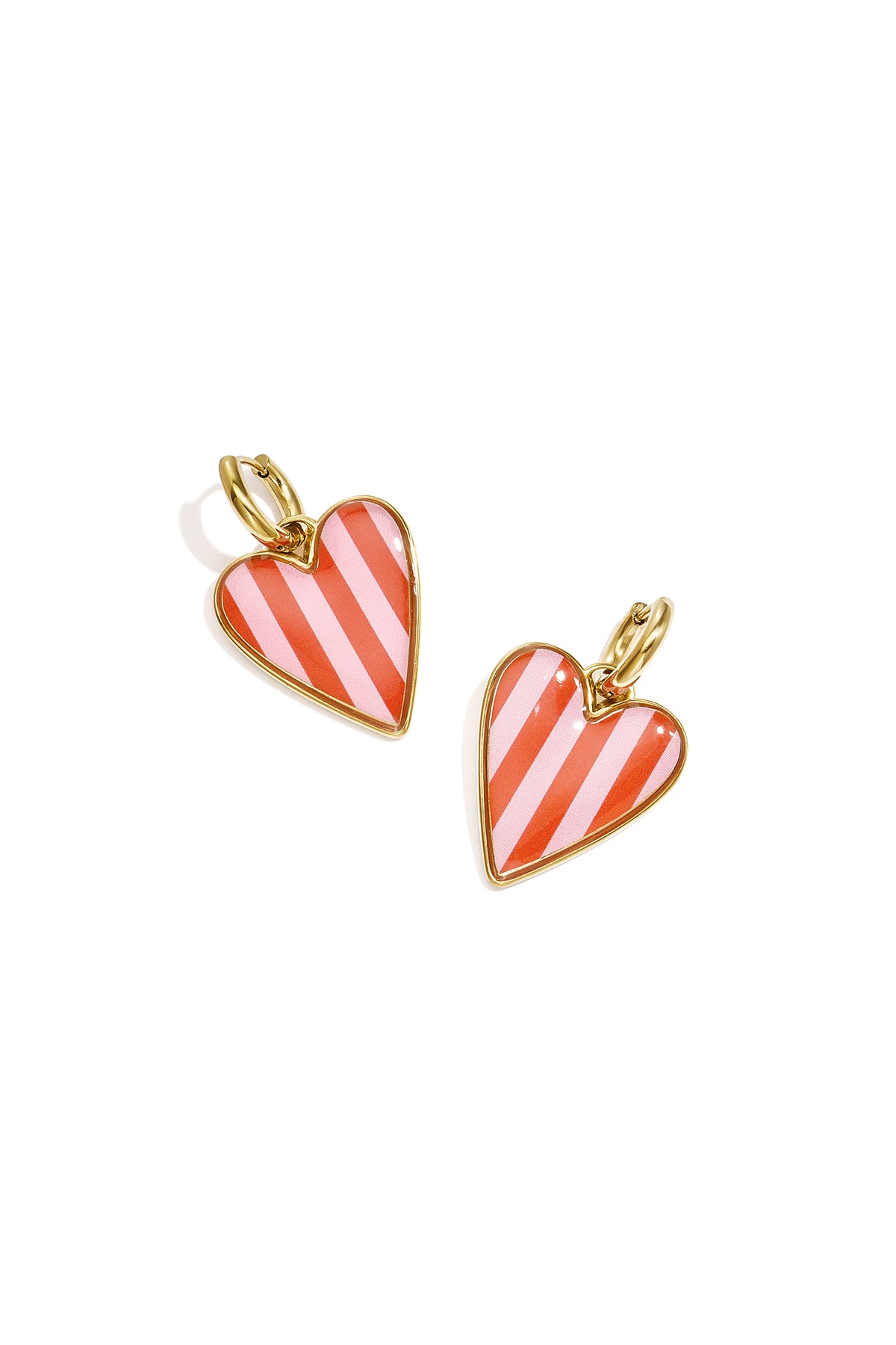 Ohrhänger aus Edelstahl, Herzform, schlichte Alltags-Serie, Damenschmuck