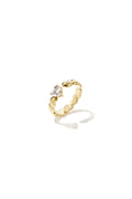 Ring mit abwechselnden Herzen und Zirkonia