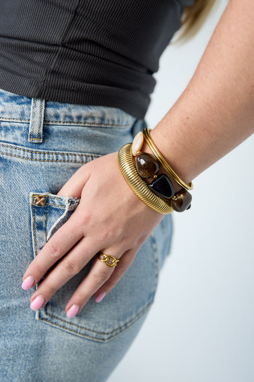 Acryl-Perlenarmbänder, unregelmäßige Form, schlichte Alltagsserie, Damenschmuck