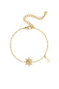 Edelstahl-Charm-Armbänder der Sun Casual Daily Simple Serie – Damenschmuck