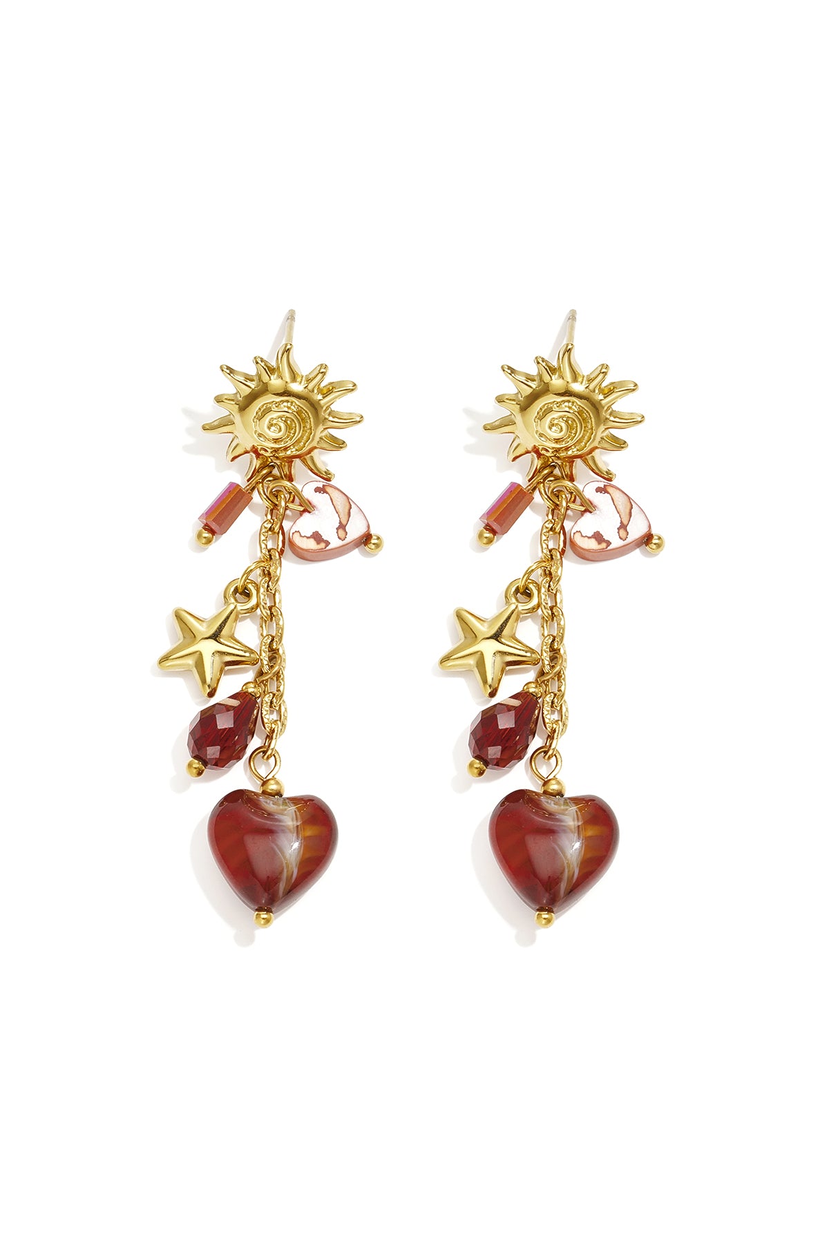 Hängeohrringe aus Edelstahl, elegant und luxuriös, aus der Sun Daily Luxury-Serie, Damenschmuck