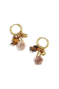 Edelstahl Tropfen Ohrringe Blume Casual Täglich Einfache Serie frauen schmuck