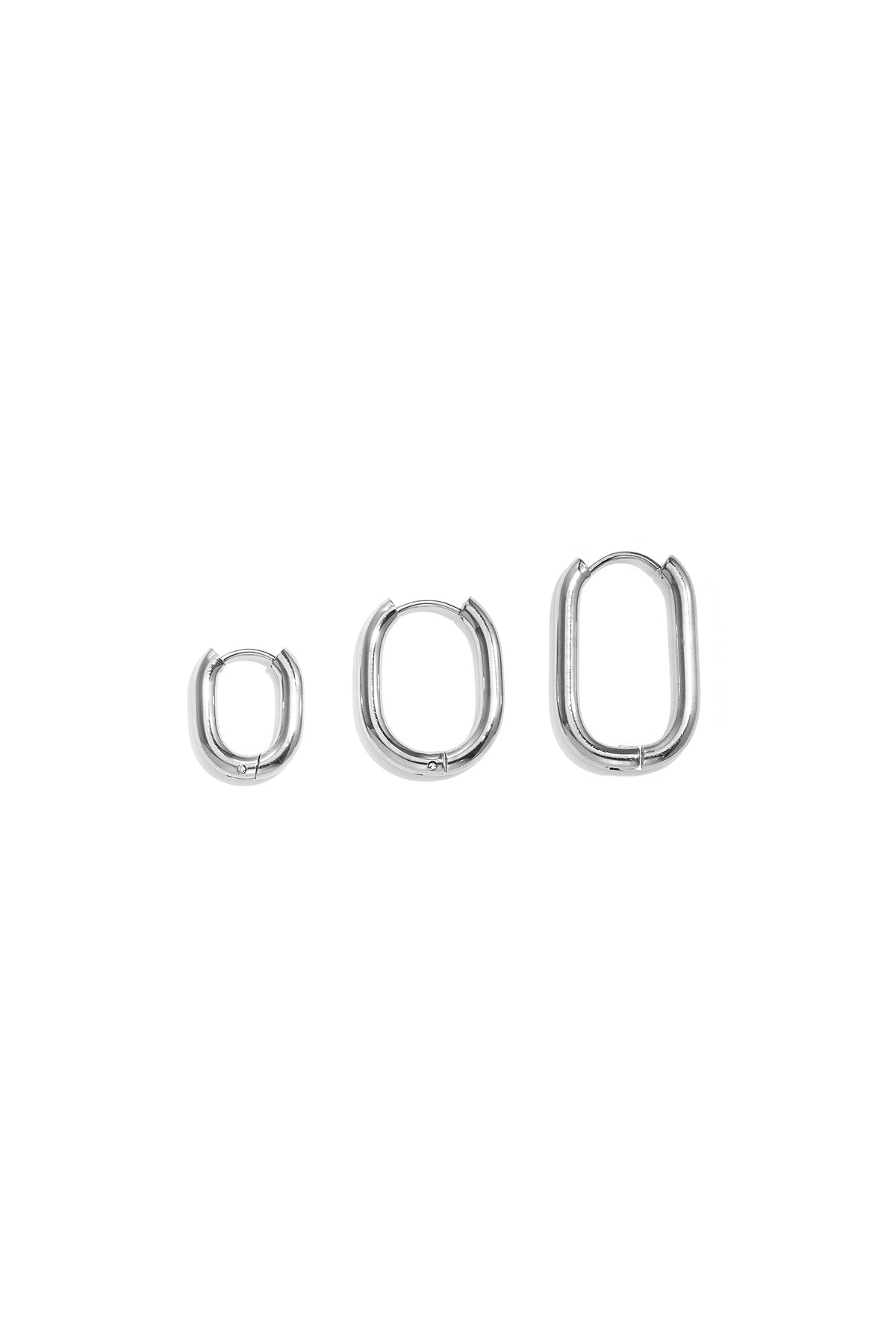 Ohrring-Sets aus Edelstahl, geometrische Form, schlichte Alltags-Serie, Damenschmuck