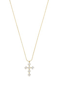 Lange Halskette aus Edelstahl, schlichtes Kreuz, Serie „Alltagsschmuck“, Damenschmuck