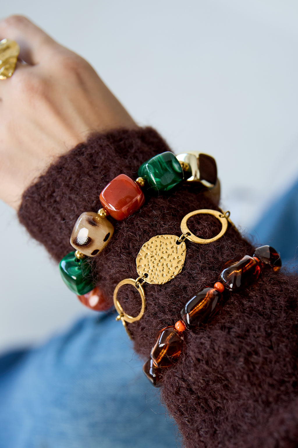 Acryl-Perlenarmbänder, schlichte Alltags-Serie, Damenschmuck