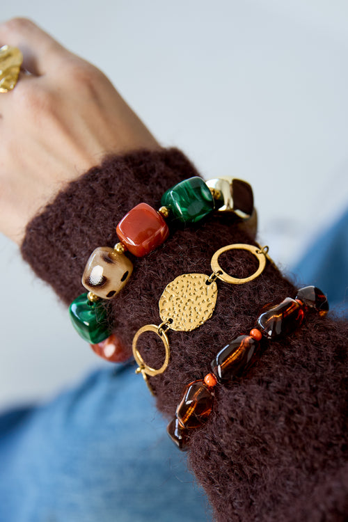Acryl-Perlenarmbänder, schlichte Alltags-Serie, Damenschmuck