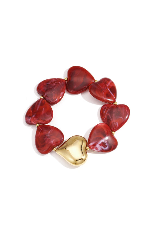 Acryl Perlen Armbänder Herz Retro Täglich Klassische Serie frauen schmuck