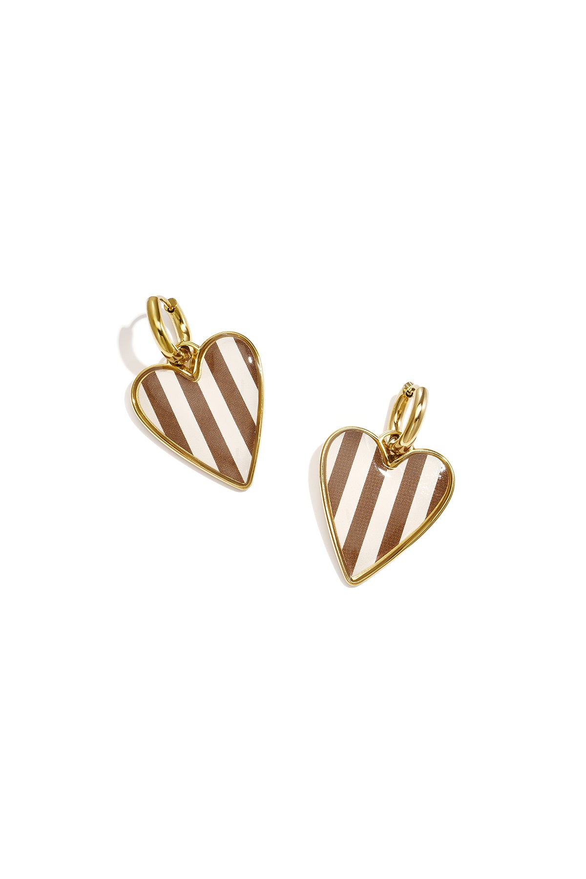Ohrhänger aus Edelstahl, Herzform, schlichte Alltags-Serie, Damenschmuck