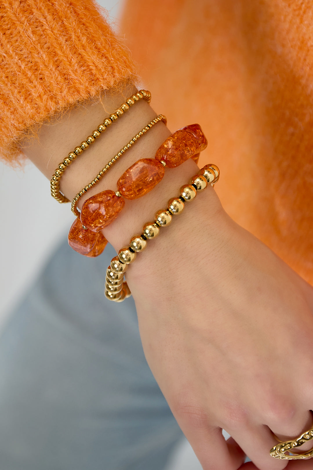 Armbandset mit großen Perlen