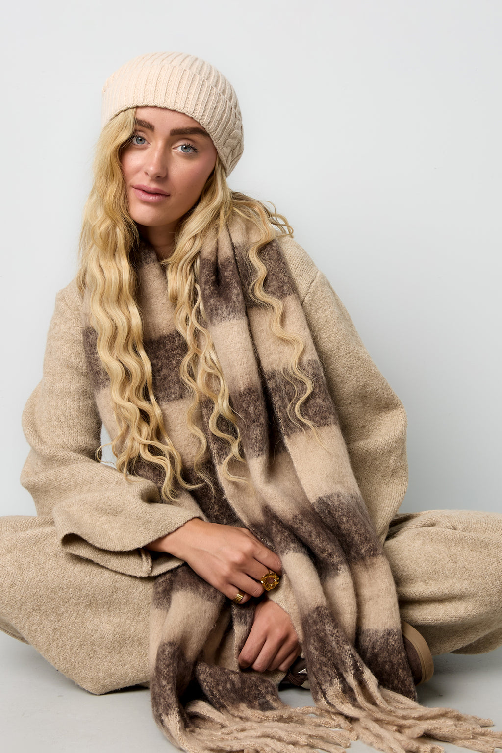 Winterschals, gestreift, lässig, Polyester, Alltagsaccessoires