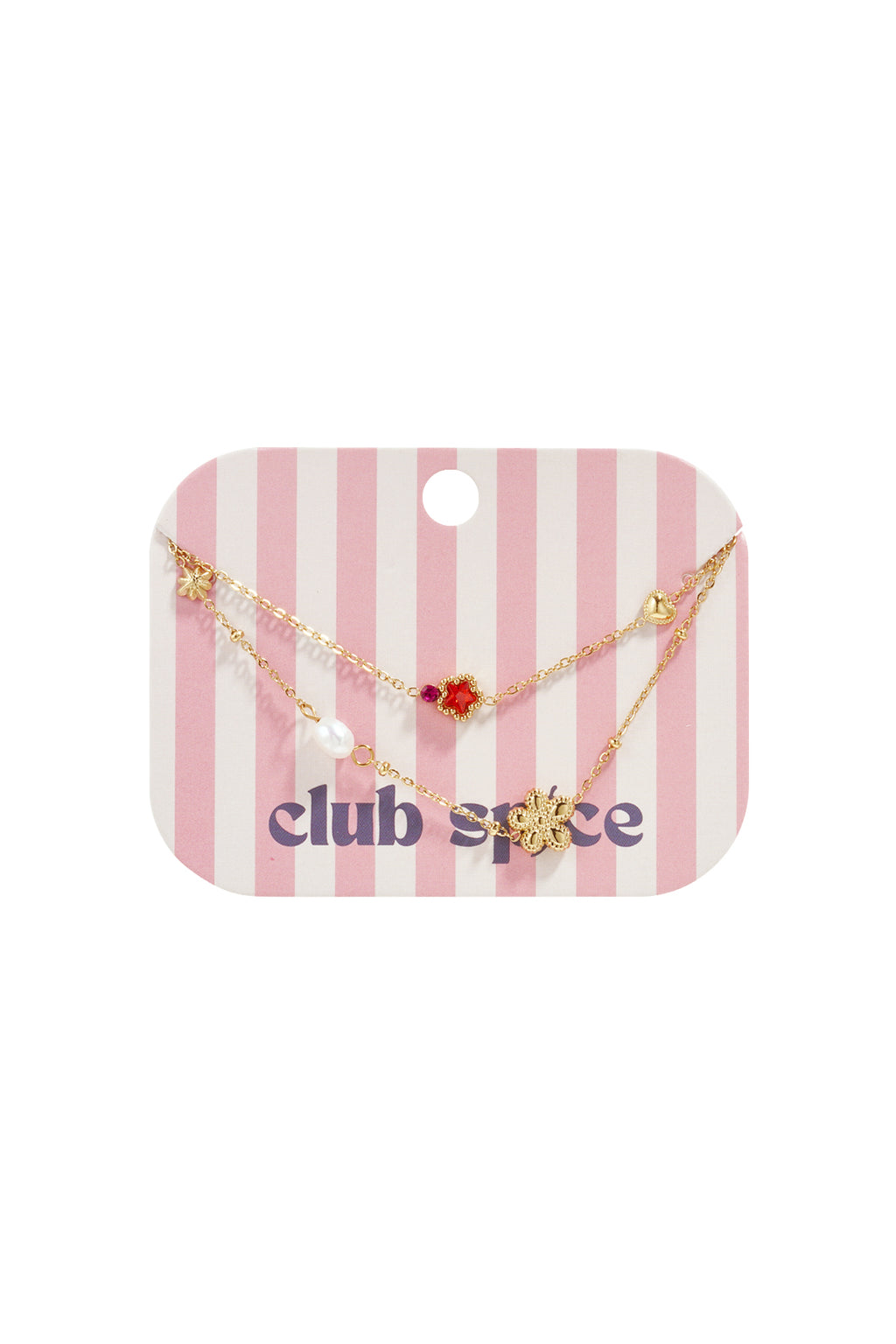 Charm-Armband mit Stern- und Blumenanhängern, Perlen, Steinen und Perlen