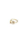 Verstellbarer Ring mit Mond und glänzendem Stern