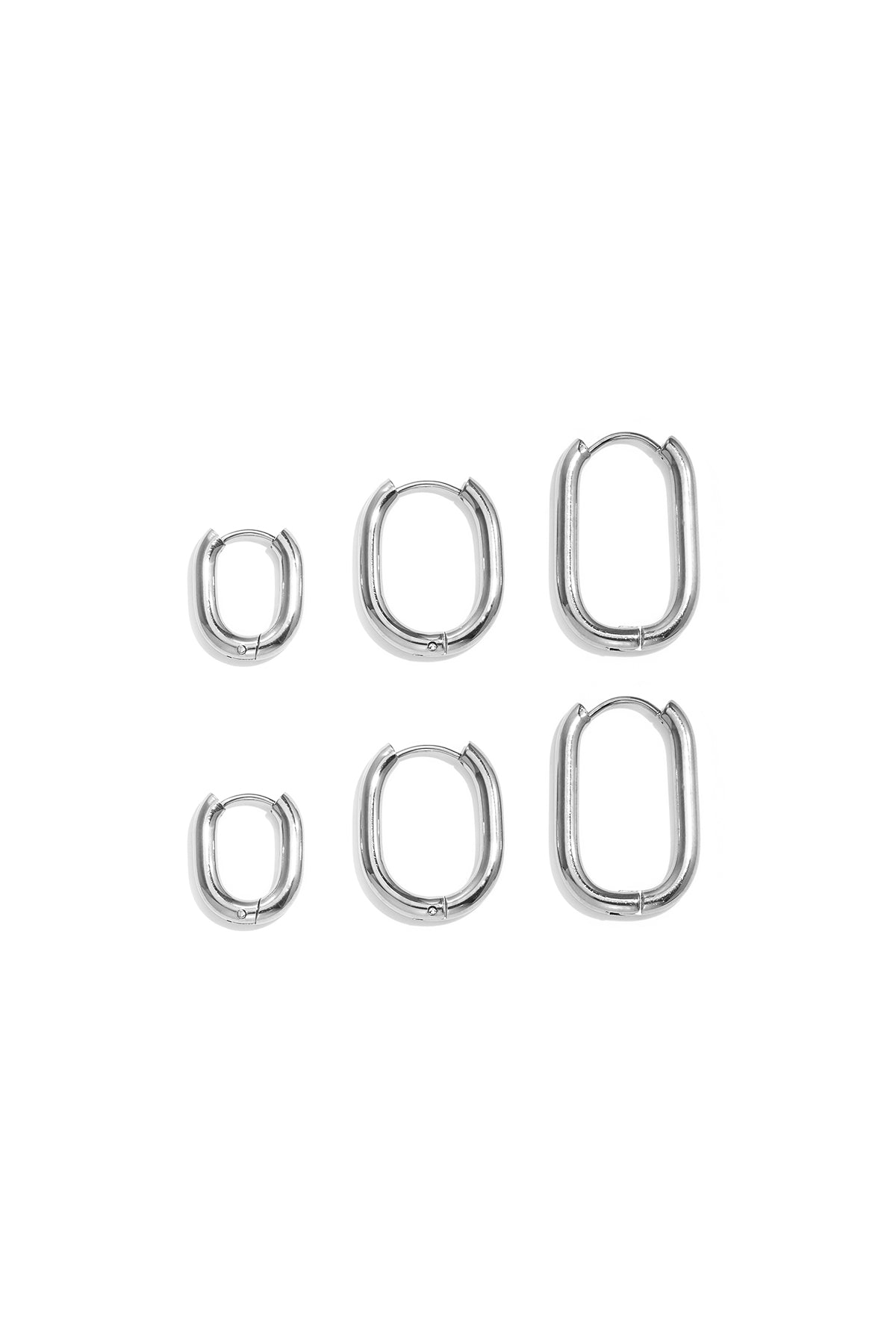 Ohrring-Sets aus Edelstahl, geometrische Form, schlichte Alltags-Serie, Damenschmuck