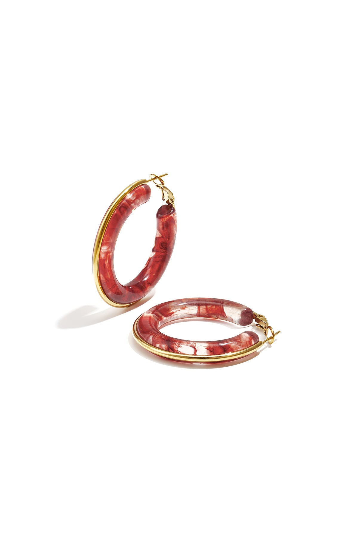Ohrringe aus Kunstharz, unregelmäßige Form, schlichte Alltags-Serie, Damenschmuck