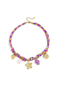 Seilanhänger-Halsketten, Blumenmotiv, Urlaubs-/Strandschmuck für Damen
