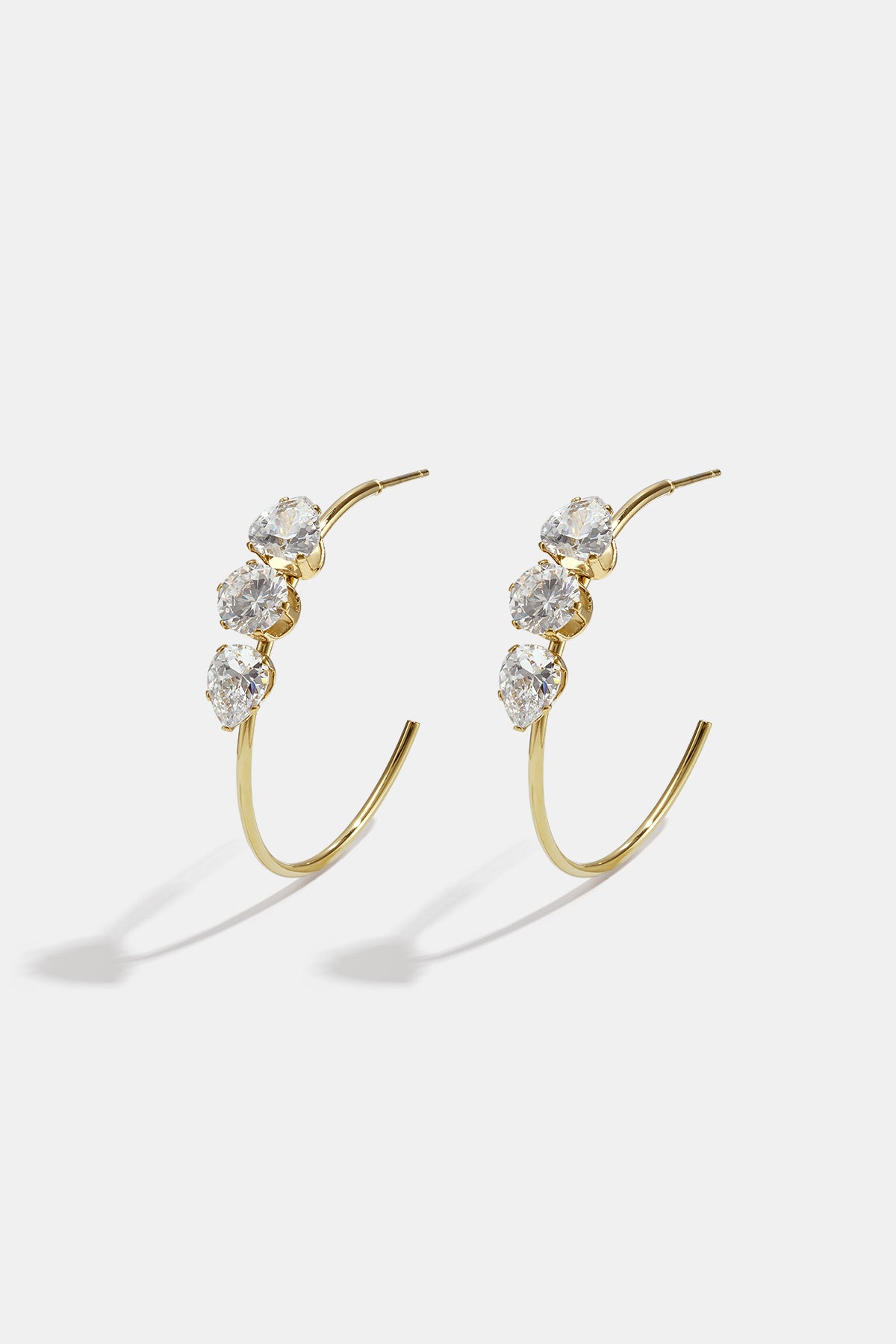 Edelstahl-Creolen, schlicht, elegant, für jeden Tag – Damenschmuck