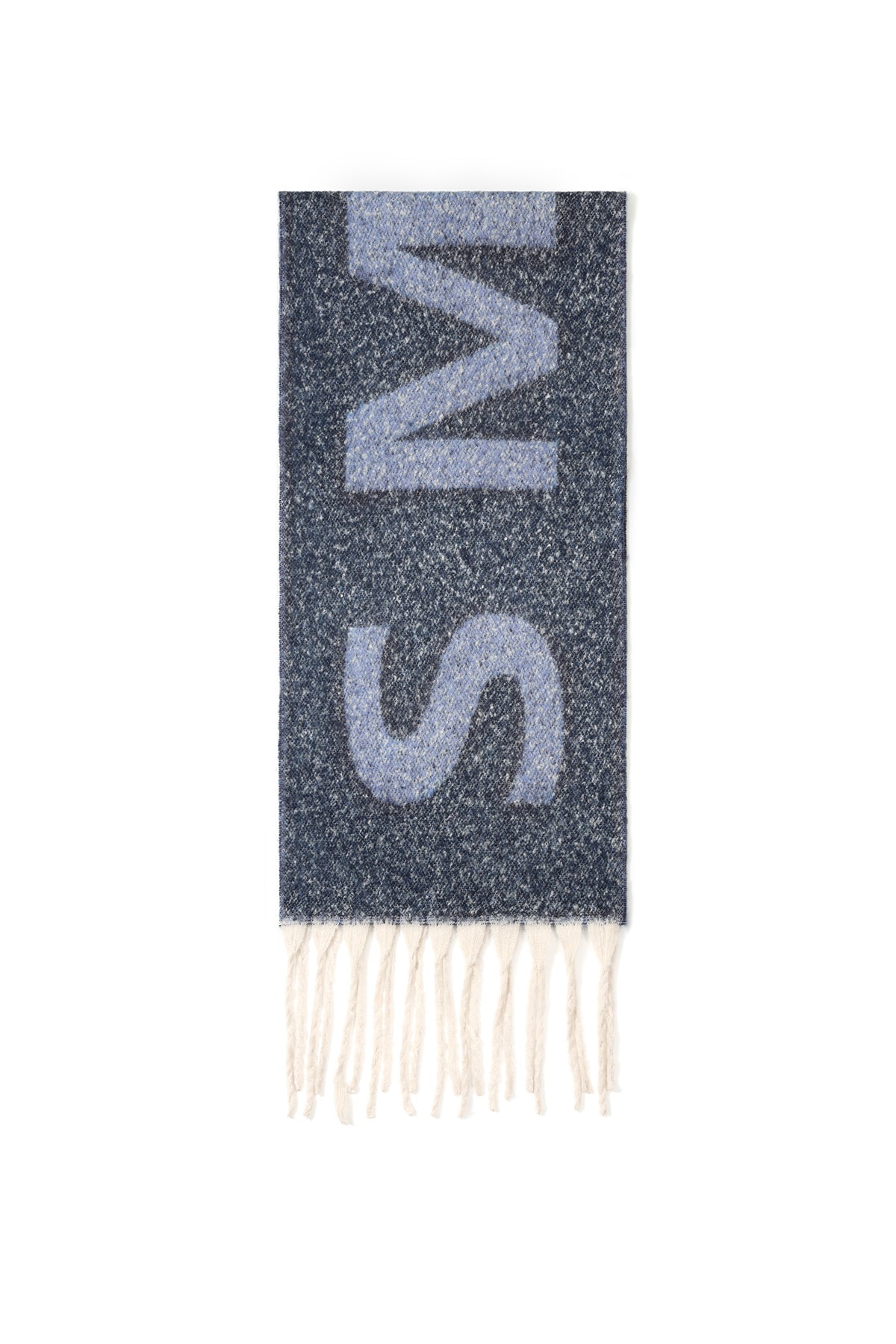 Winterschals, schlicht, aus Polyester, mit Buchstabenmuster, Alltagsaccessoires