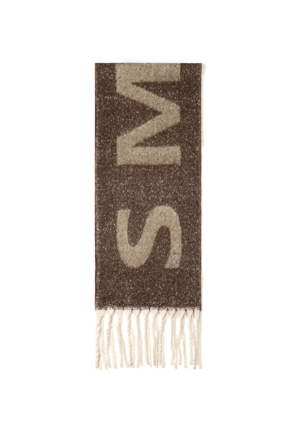 Winterschals, schlicht, aus Polyester, mit Buchstabenmuster, Alltagsaccessoires