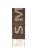 Winterschals, schlicht, aus Polyester, mit Buchstabenmuster, Alltagsaccessoires