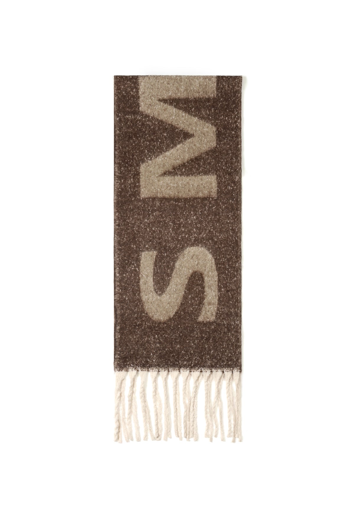Winterschals, schlicht, aus Polyester, mit Buchstabenmuster, Alltagsaccessoires