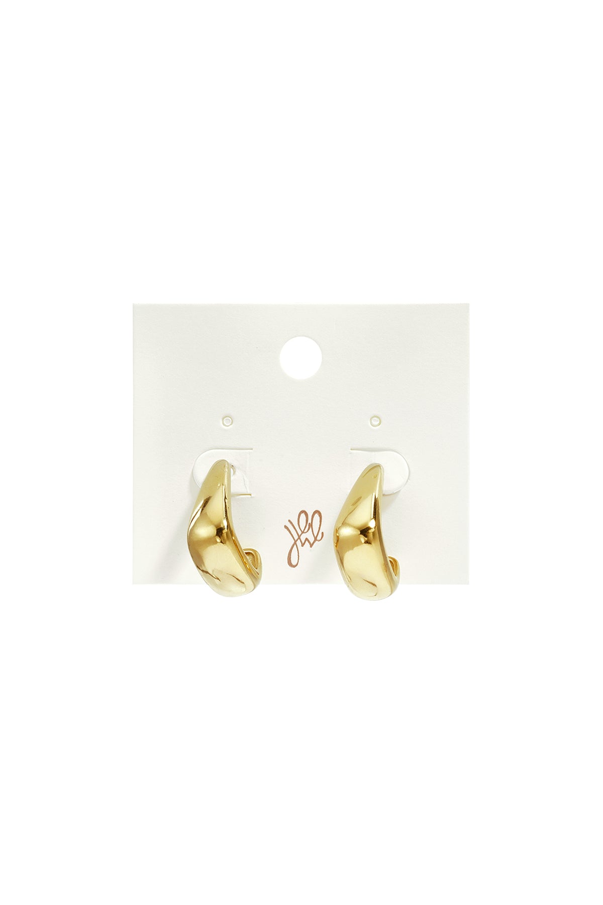 Edelstahl-Creolen, unregelmäßige Form, schlichte Alltags-Serie, Damenschmuck