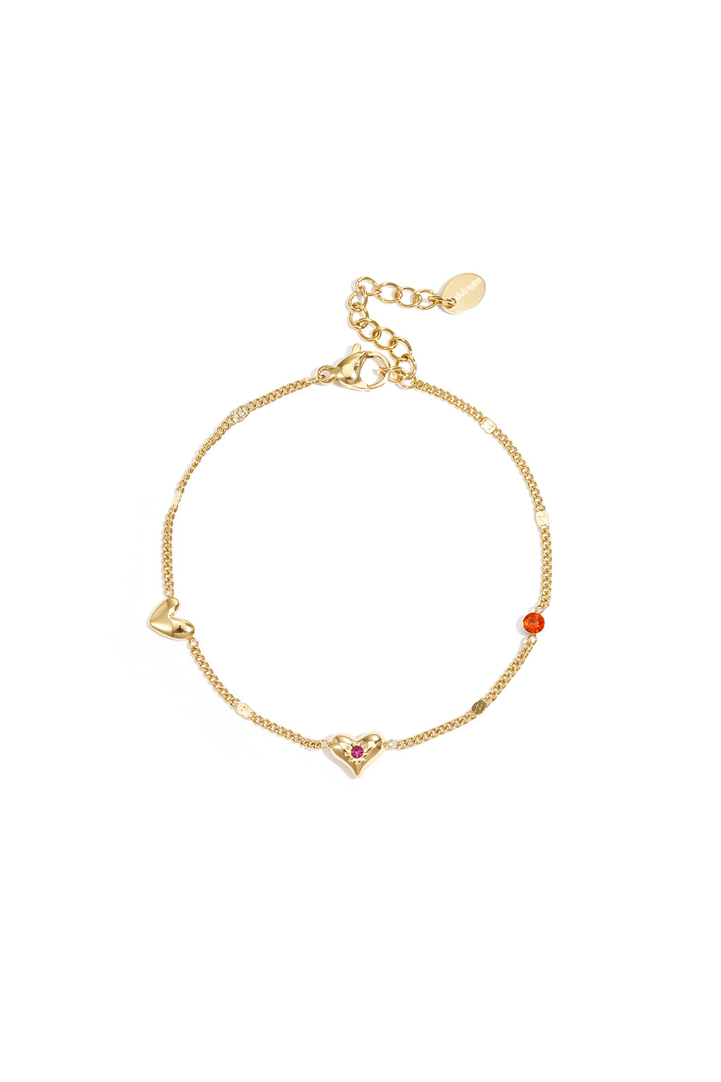 Armband mit Herz- und Steinmuster