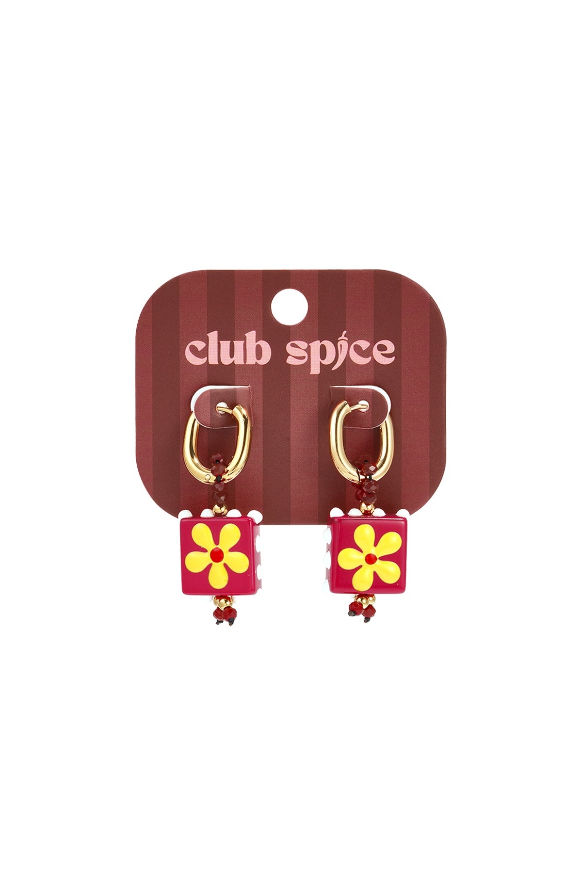 Ohrringe aus Edelstahlperlen, Blumenmuster, niedlich, schlicht und elegant, Damenschmuck