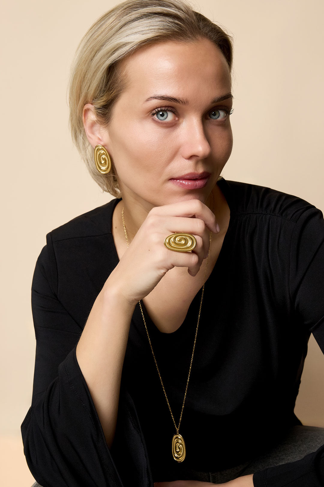 Edelstahl Statement Ringe unregelmäßige Form Casual Daily Simple Serie Damenschmuck