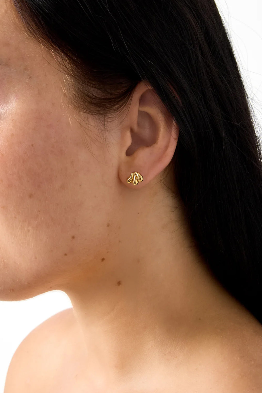 Ohrstecker aus Edelstahl, unregelmäßige Form, schlichte Alltags-Serie, Damenschmuck