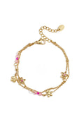 Doppelarmband mit bunten Blumen