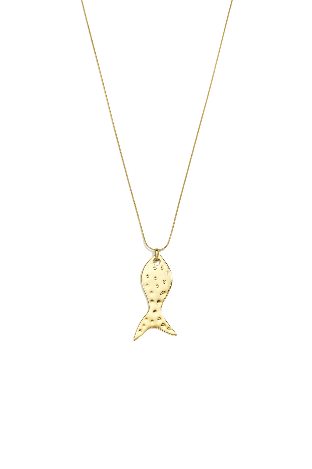 Lange Halskette aus Edelstahl, Fischmotiv, lässig-schlichte Serie, Damenschmuck