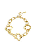 Edelstahl-Kettenarmbänder Kleeblatt Casual Daily Damenschmuck
