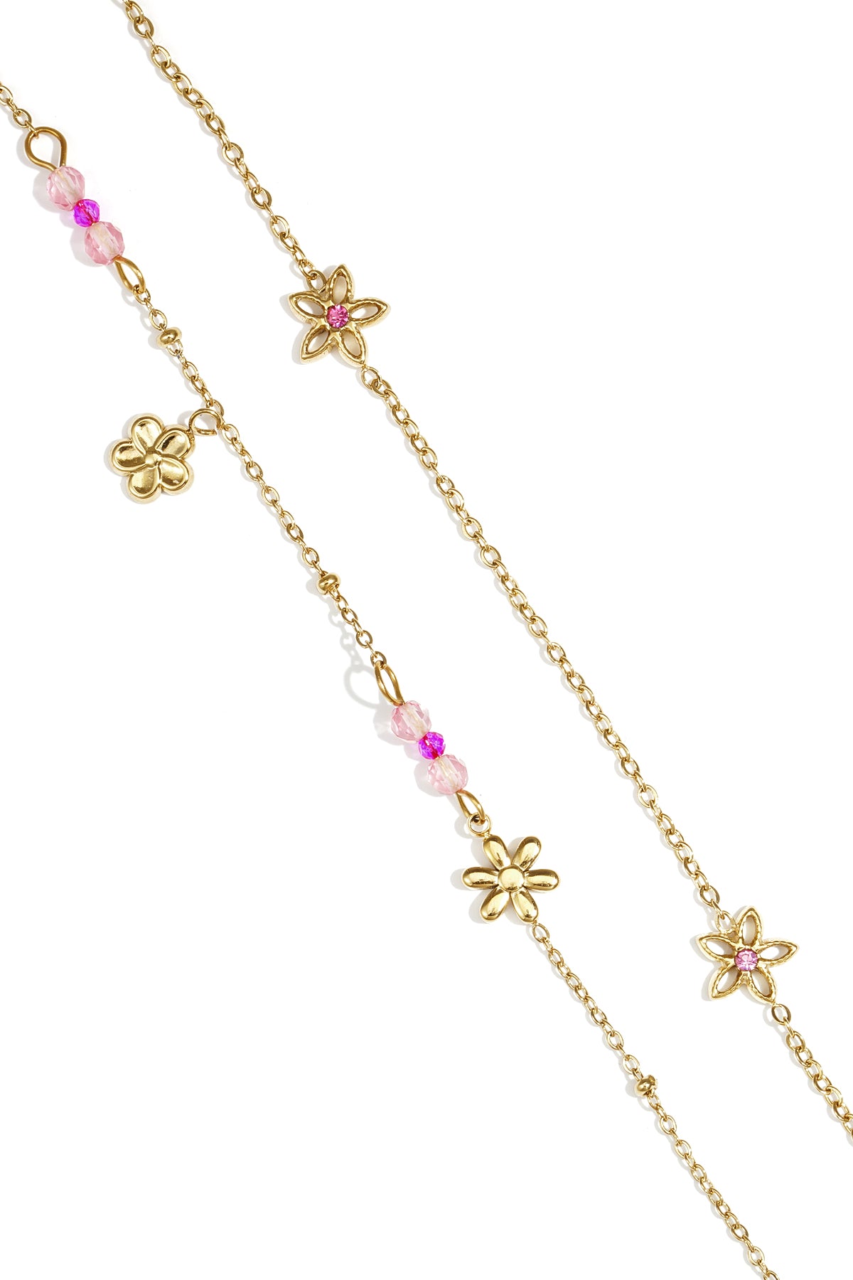 Doppelarmband mit bunten Blumen