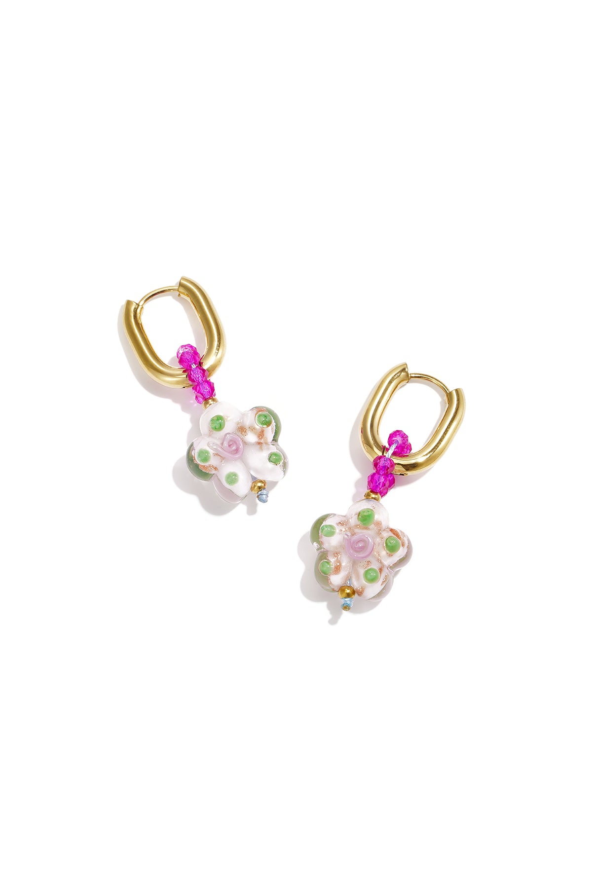 Ohrringe aus Edelstahlperlen, Blume, schlichte Serie, Damenschmuck
