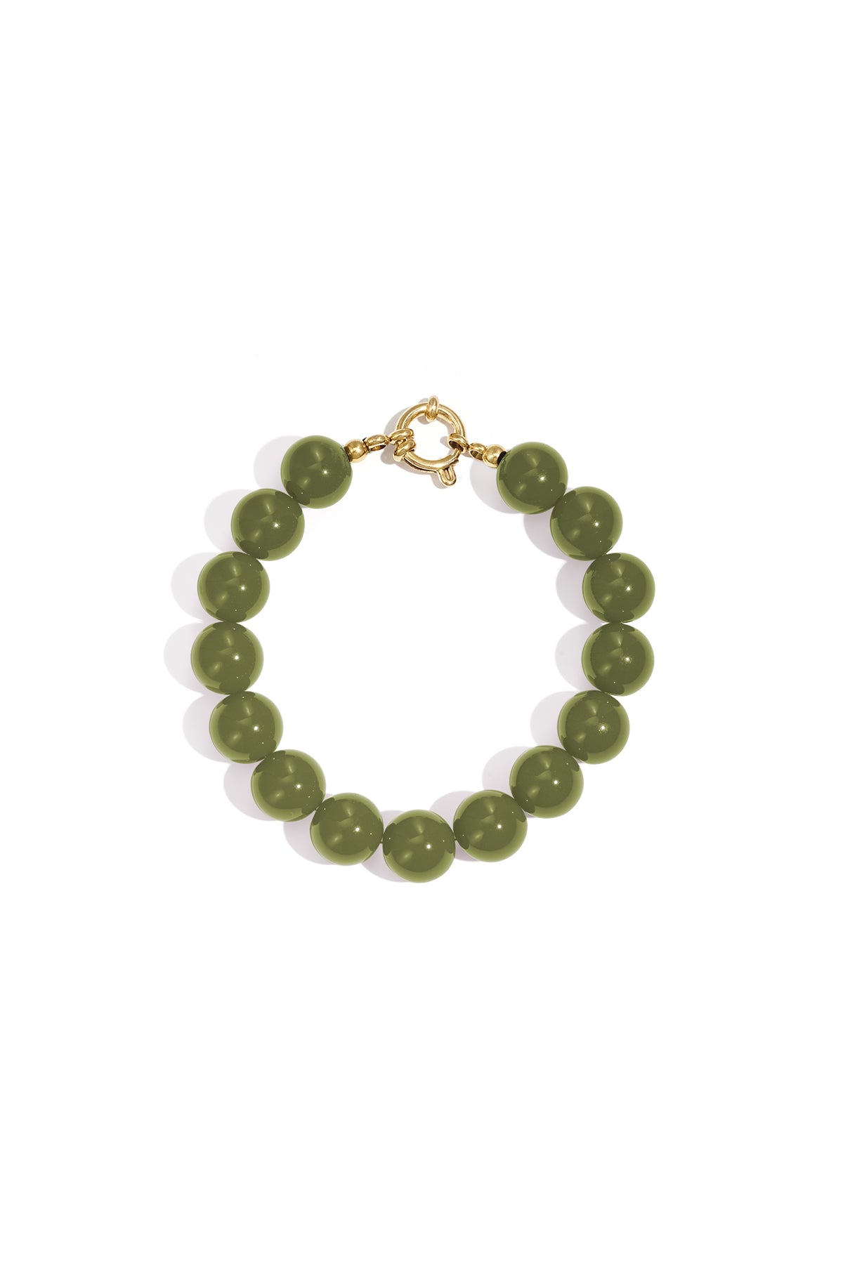 Armband mit mittelgroßen Perlen und Vorderverschluss – 12 mm