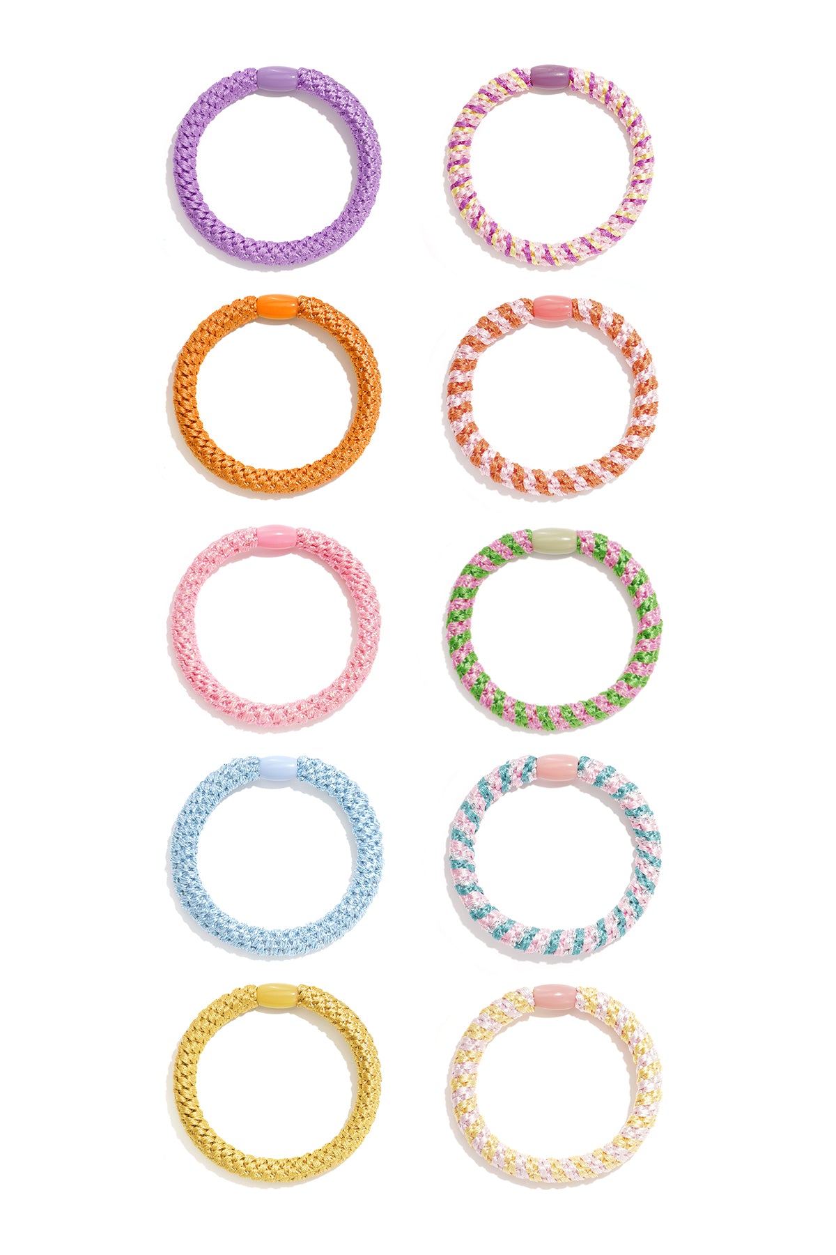 Haargummis in verschiedenen Farben, schlichtes Polyester, Alltagsaccessoires