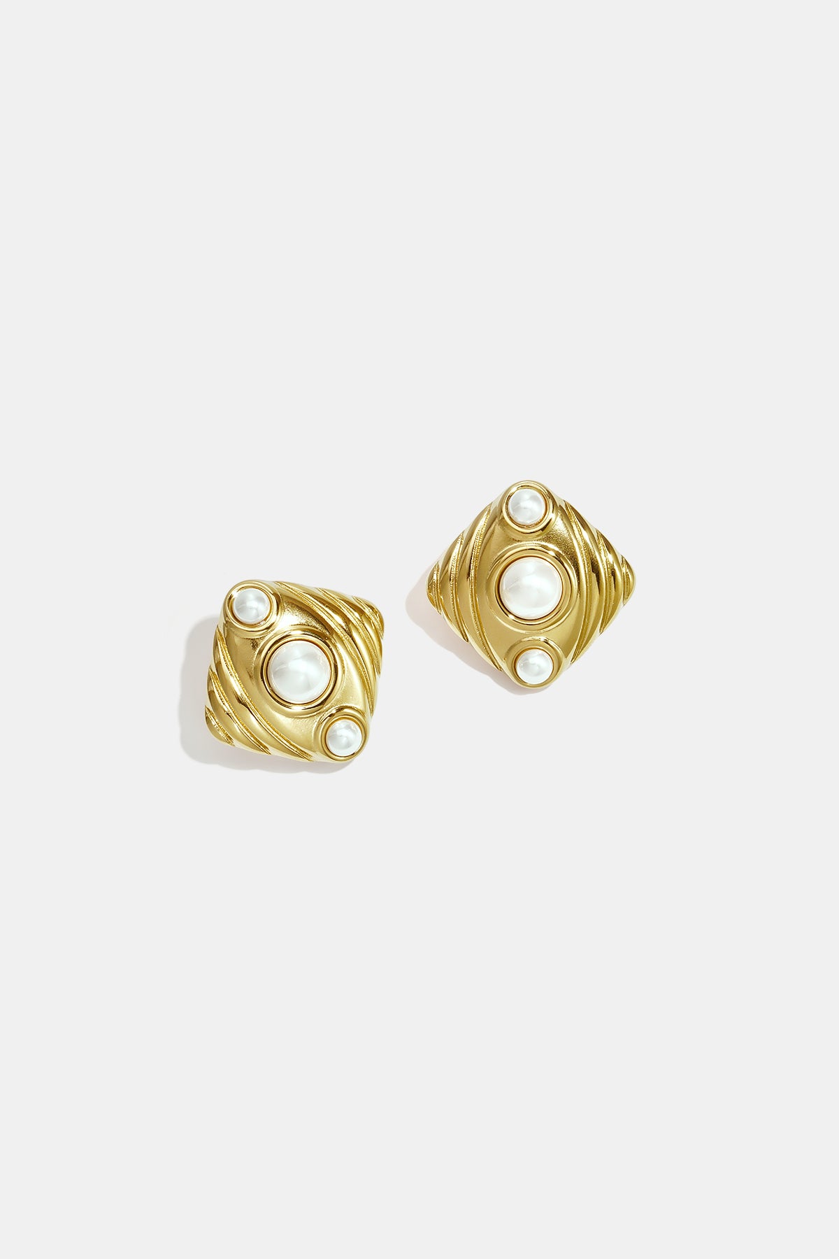 Ohrstecker aus Edelstahl, geometrische Form, schlichte Alltags-Serie, Damenschmuck
