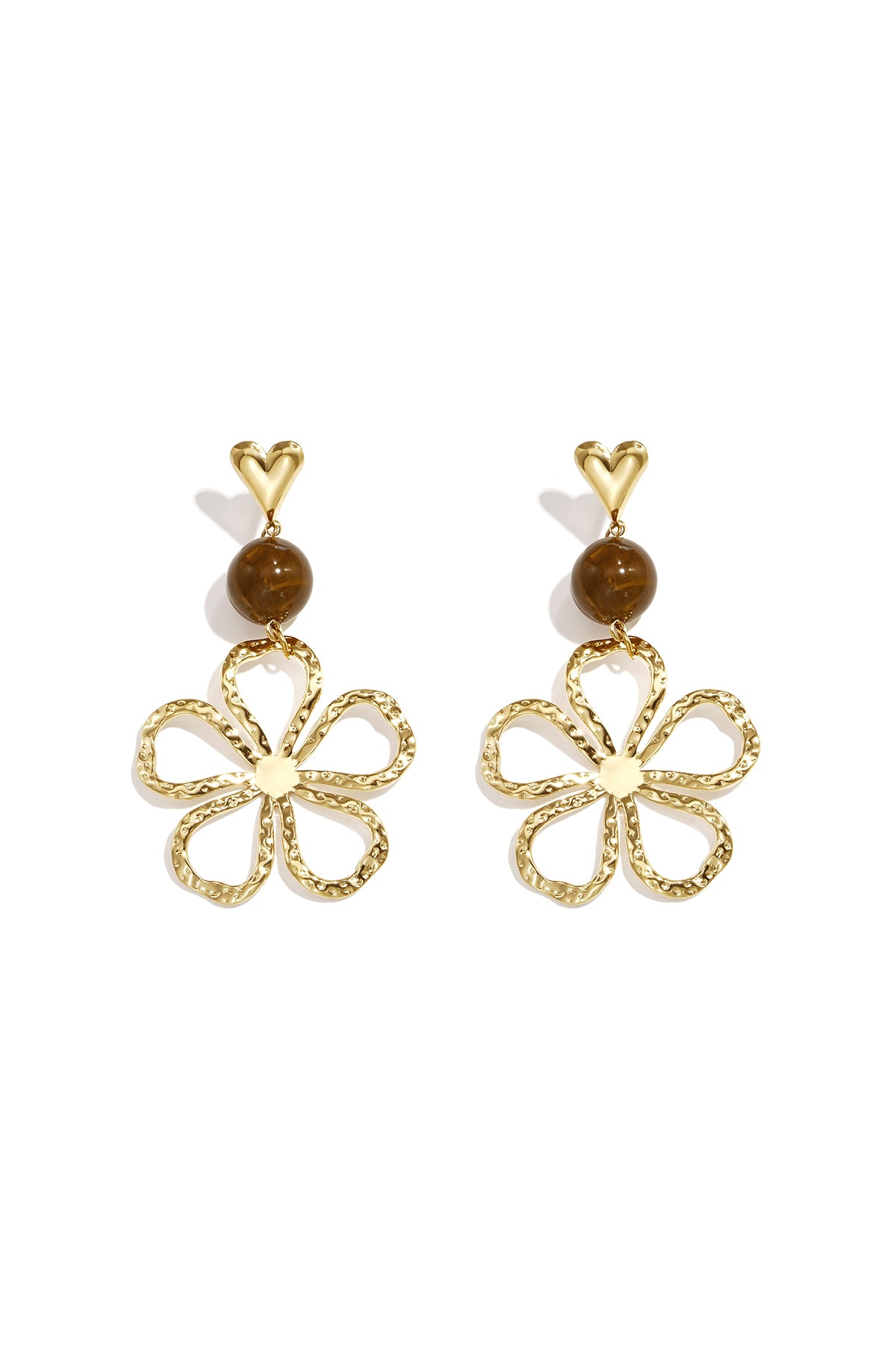Ohrhänger aus Edelstahl, Blume, schlichte Alltagsserie, Damenschmuck