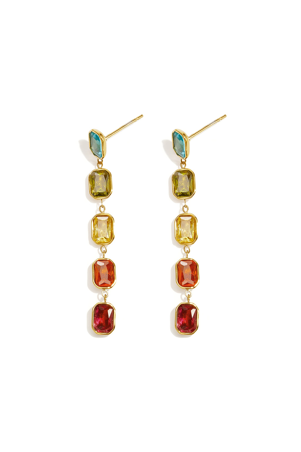 Elegante, geometrische Hängeohrringe aus Edelstahl für festliche Anlässe/Partys – Luxus-Schmuckserie für Damen