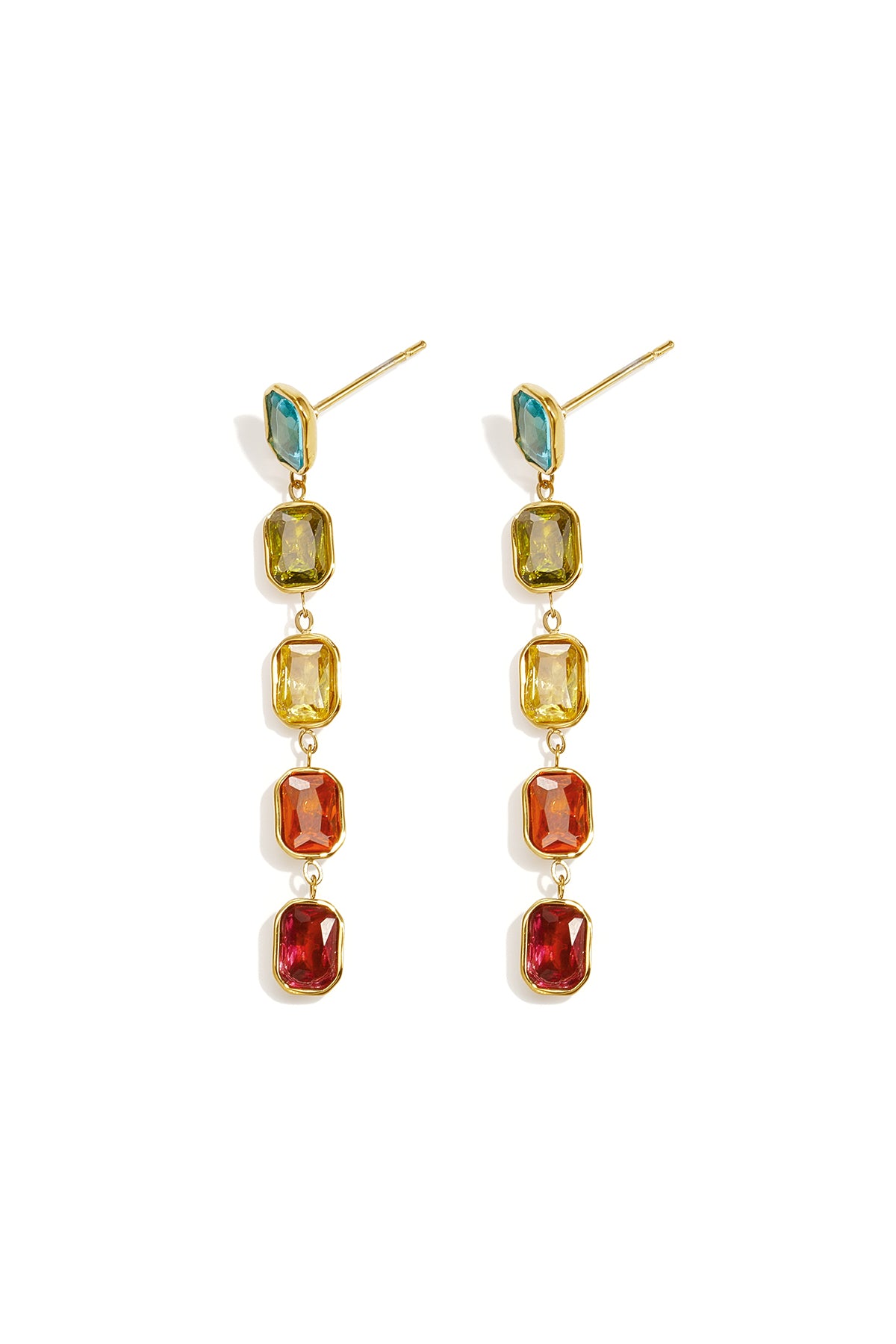 Elegante, geometrische Hängeohrringe aus Edelstahl für festliche Anlässe/Partys – Luxus-Schmuckserie für Damen