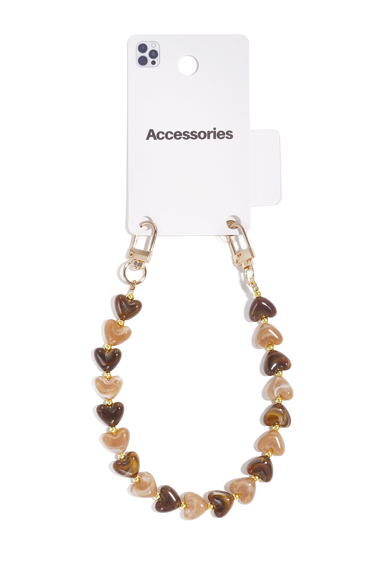 Herzförmiges Handy-Anhänger-Accessoire aus Acryl, schlicht und alltagstauglich